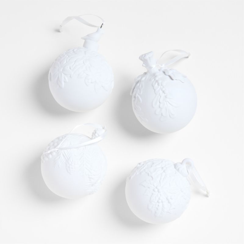 Porcelain Balls Christmas Ornaments, Set of 4 - image 0 of 3