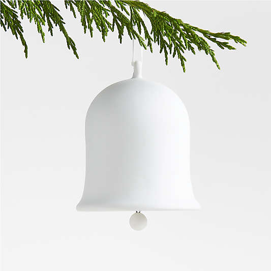 White Porcelain Bell Christmas Tree Ornament