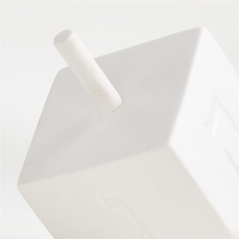 Small White Porcelain Dreidel Sculpture