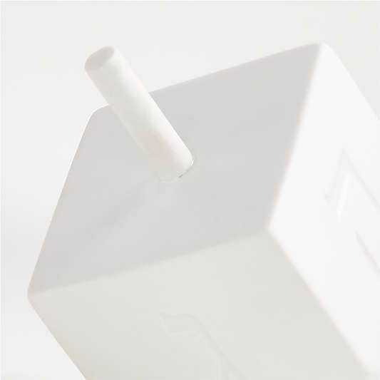 Small White Porcelain Dreidel Sculpture