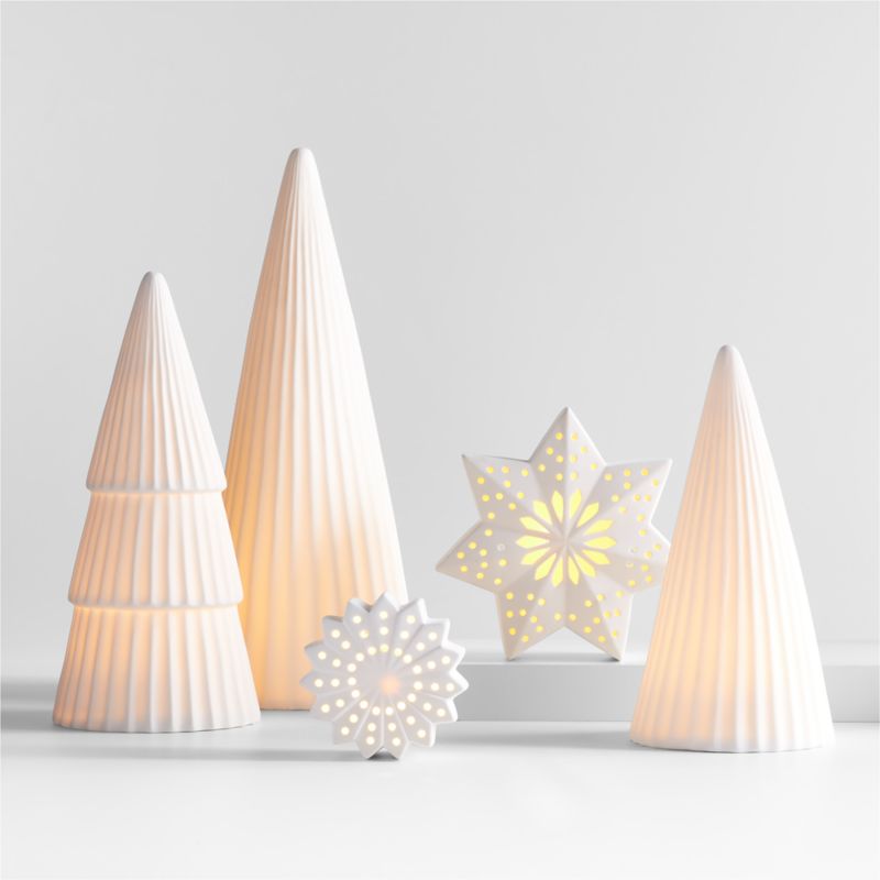 LED Large White Porcelain Christmas Tree Decorative Object - image 2 of 6