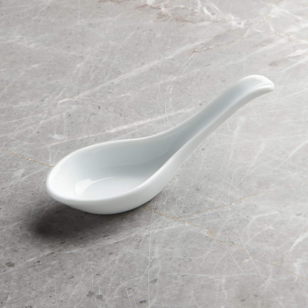 Porcelain Asian Soup Spoon + Reviews Crate & Barrel