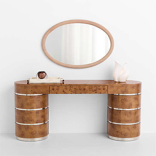 Portal Suede Vanity Mirror by Laura Harrier and Tiffany Howell