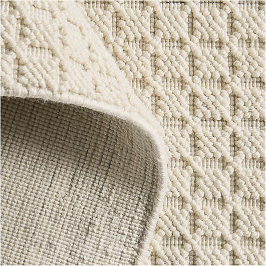 Porto Performance Ivory Handwoven Rug Swatch 12"x18"