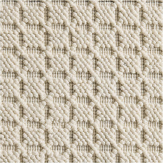 Porto Performance Ivory Handwoven Rug Swatch 12"x18"