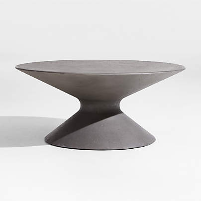 Posada 36" Grey Round Concrete Outdoor Coffee Table