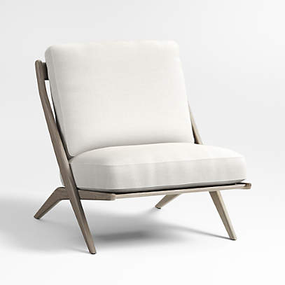 Pose Grey Wash Accent Chair Crate, Crate And Barrel Canada Slipper Chair