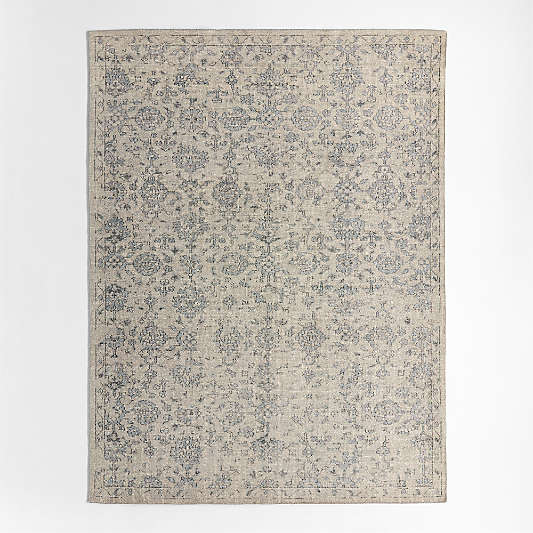 Positano Performance Traditional Blue Handknotted Area Rug 8'x10'