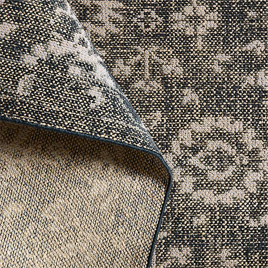 Positano Performance Traditional Grey Handknotted Area Rug