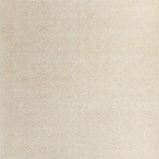 Positano Performance Traditional Ivory Handknotted Area Rug 6'x9'