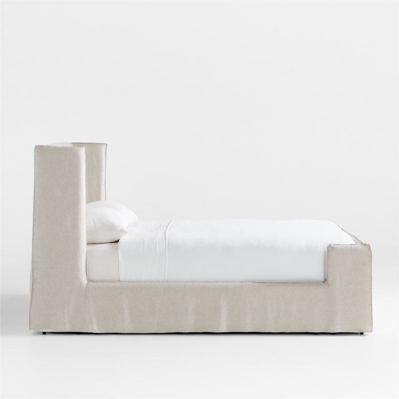 Positano Oatmeal Ivory Slipcovered King Bed