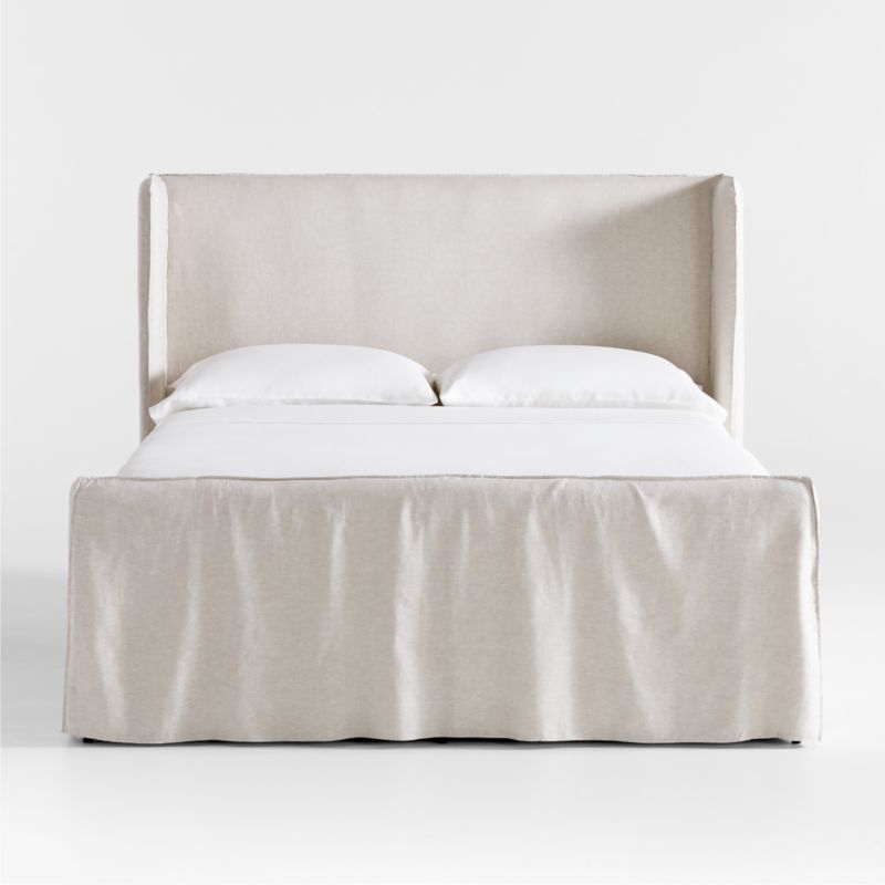 Positano Oatmeal Ivory Slipcovered King Bed