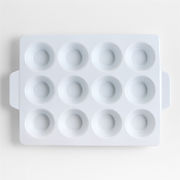 Potluck White 12-Cup Ceramic Muffin Pan