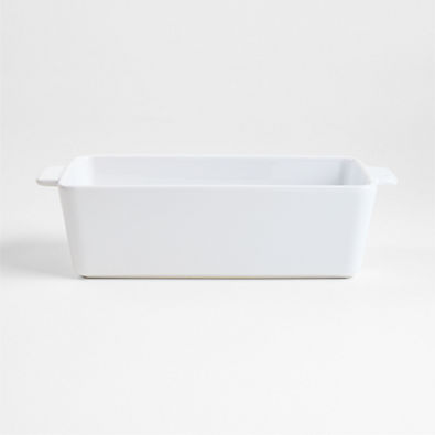 View Potluck White Ceramic Loaf Pan details