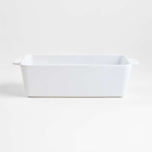 Potluck White Ceramic Loaf Pan