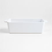 Potluck White Ceramic Loaf Pan