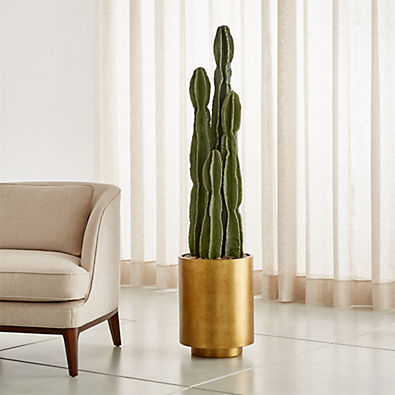 View Faux Tall Potted Cactus Plant details