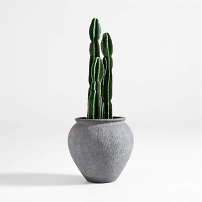 Faux Tall Potted Cactus Plant