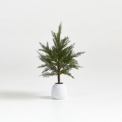 View Potted Faux Cypress Tree 24" details