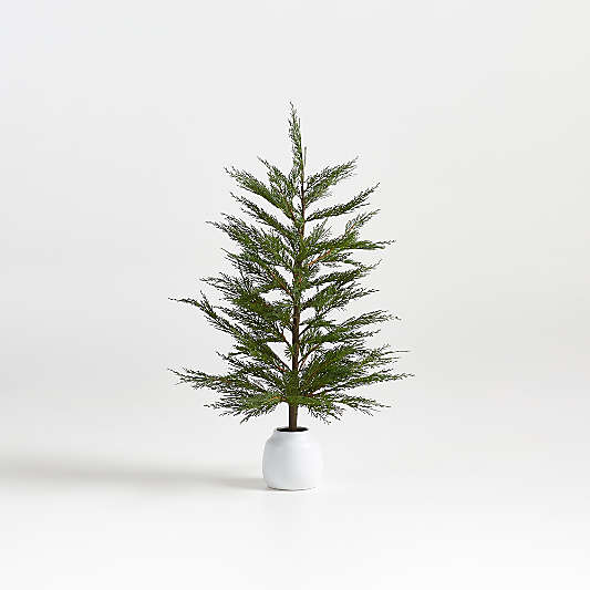 Faux Potted Cypress Tree 33"