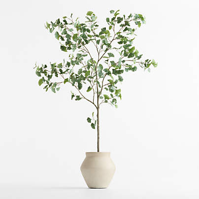 Potted Faux Ginkgo Tree 8'
