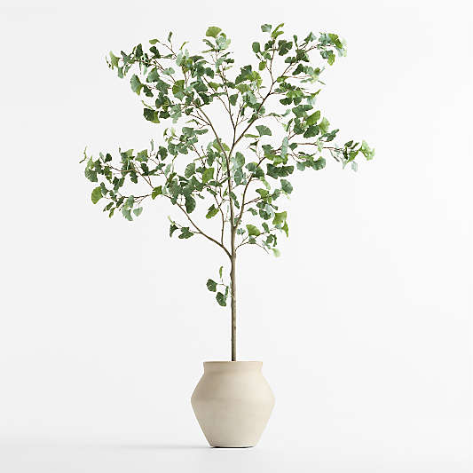 Potted Faux Ginkgo Tree 8'