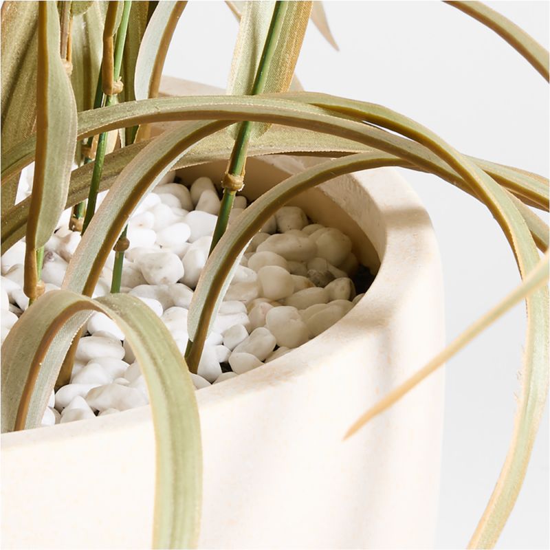 Large Faux Potted Grass in White Pot - image 3 of 4