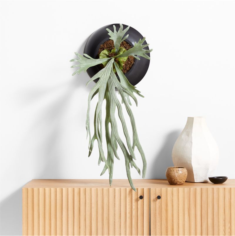 Potted Faux Green Staghorn Fern - image 2 of 5