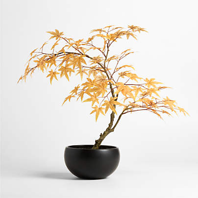 Potted Faux Japanese Maple Tree Yellow 24"