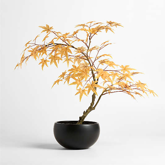 Potted Faux Japanese Maple Tree Yellow 24"