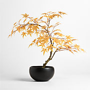 Potted Faux Japanese Maple Tree Yellow 24"