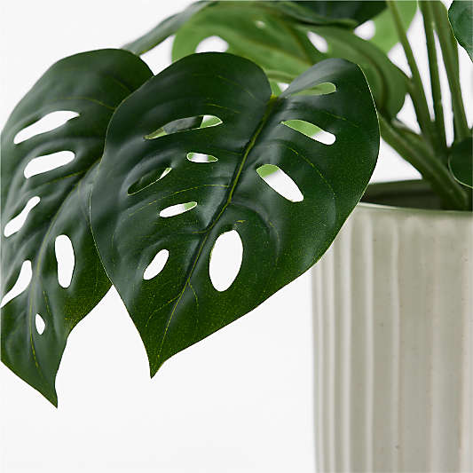 Potted Faux Monstera Plant 12"