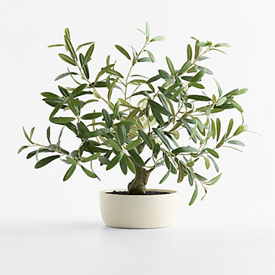 View Potted Faux Olive Tree 20" details