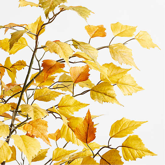 Potted Faux Golden Leaf Tree 7'