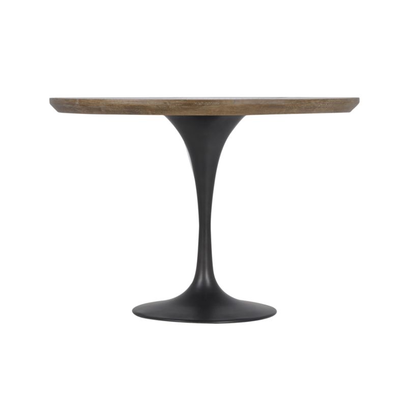 Penn Patchwork Bronze 42" Pedestal Base Dining Table - image 10 of 12