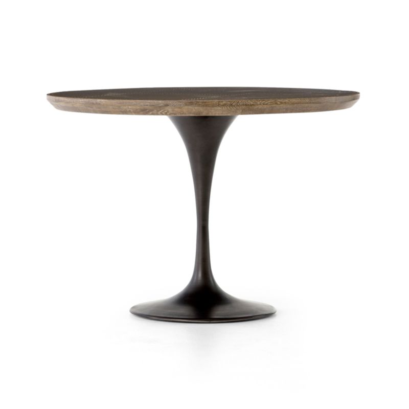 Penn Patchwork Bronze 42" Pedestal Base Dining Table - image 6 of 12