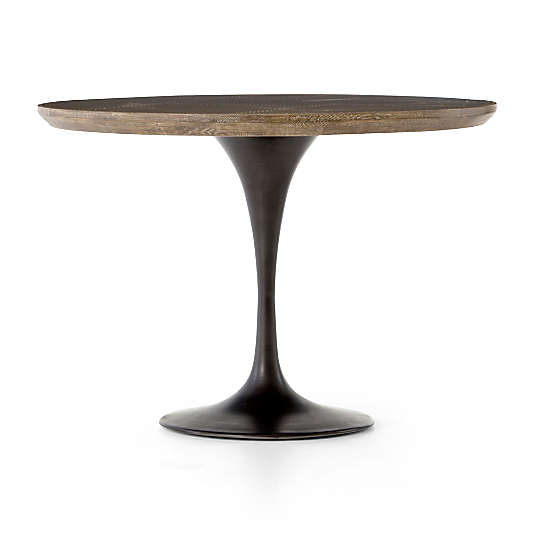 Penn Patchwork Bronze 42" Pedestal Base Dining Table