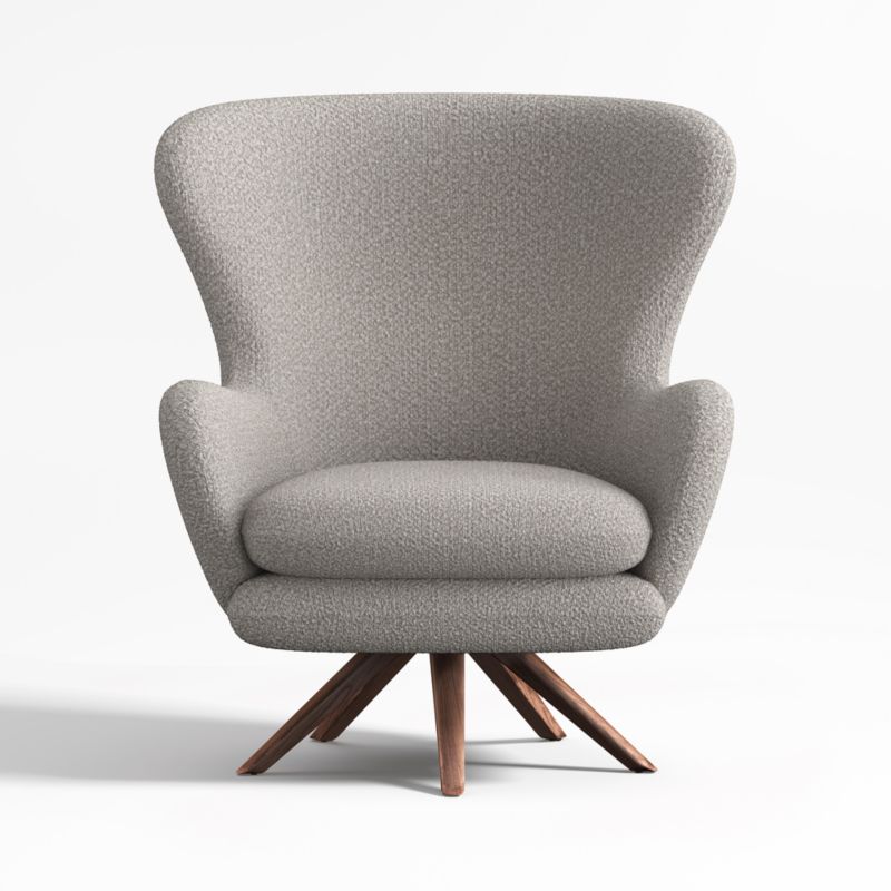 Powell Boucle Wingback Swivel Accent Chair - image 3 of 7