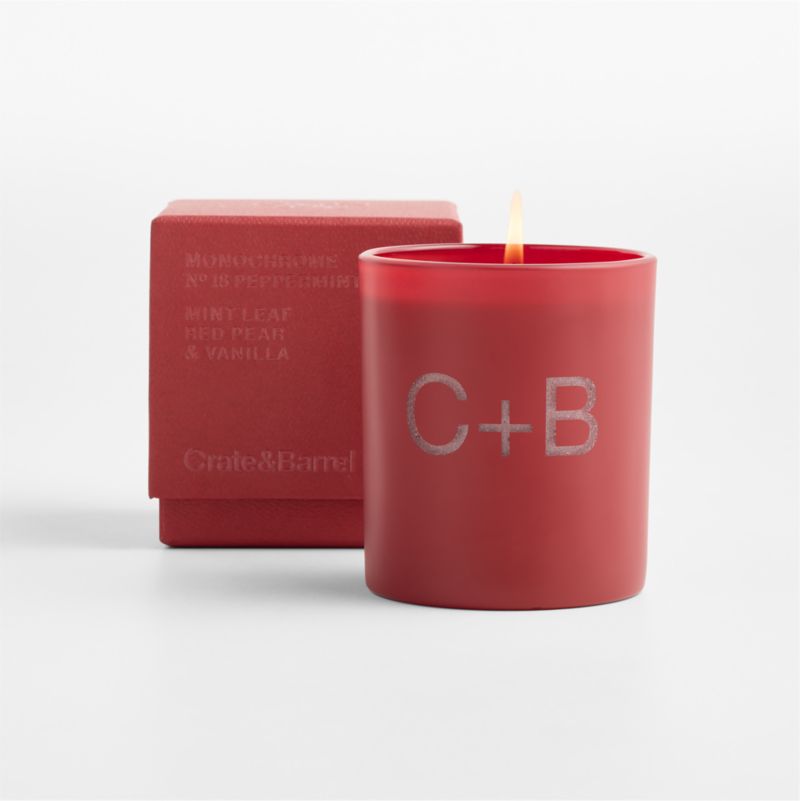 Monochrome No. 18 Peppermint 1-Wick Scented Candle - Mint Leaf, Red Pear and Vanilla - image 2 of 4