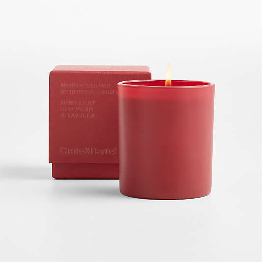 Monochrome No. 18 Peppermint 1-Wick Scented Candle - Mint Leaf, Red Pear and Vanilla
