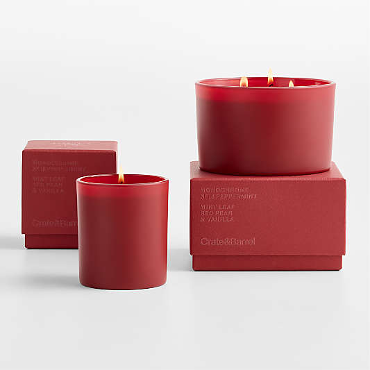 Monochrome No. 18 Peppermint Scented Candles - Mint Leaf, Red Pear and Vanilla