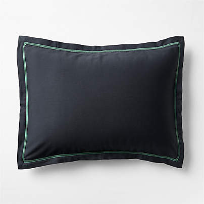 Pique Point Midnight Navy 100% Organic Cotton Kids Pillow Sham By Venus Williams