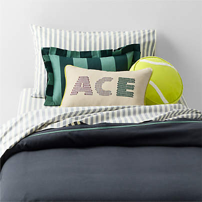 Pique Point Midnight Navy 100% Organic Cotton Kids Twin Duvet by Venus Williams