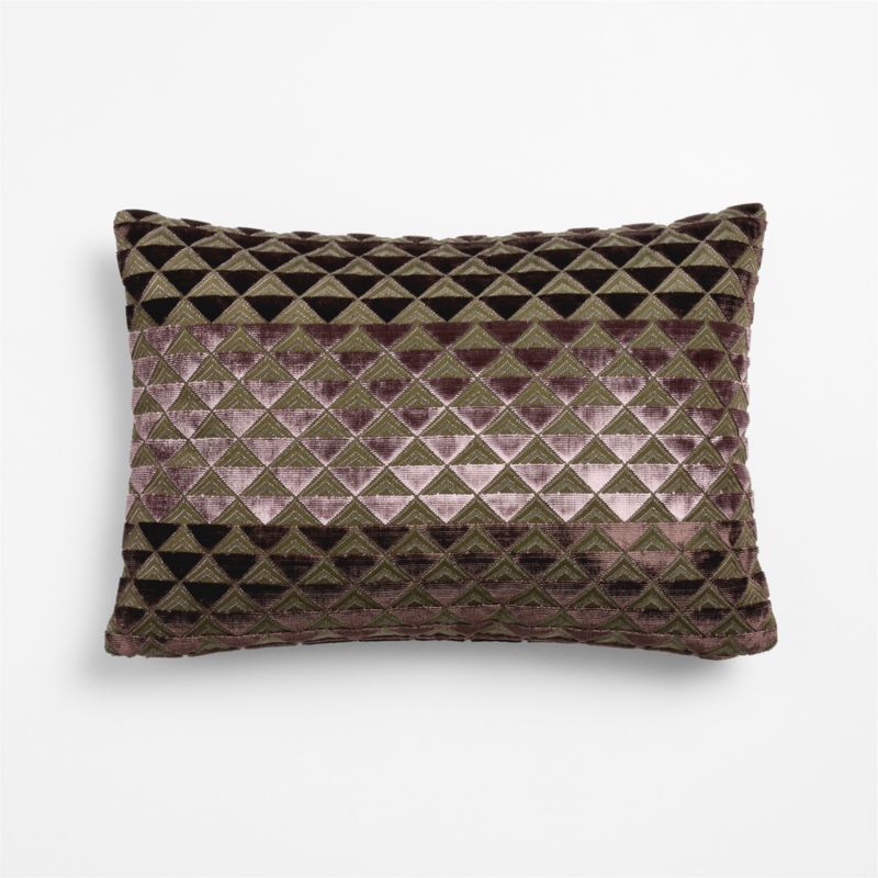 Prue Viscose Cotton Blend 22"x15" Deep Brown Throw Pillow Cover with Down-Alternative Insert - image 1 of 4