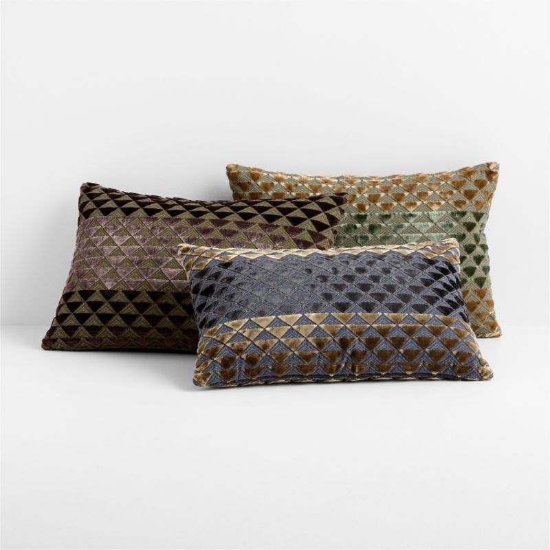 Prue Viscose Cotton Blend 22"x15" Deep Indigo Throw Pillow Cover - image 3 of 4