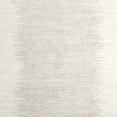 Prague Wool and Viscose Hand-Knotted Ombre Ivory White Rug Swatch 12"x18"