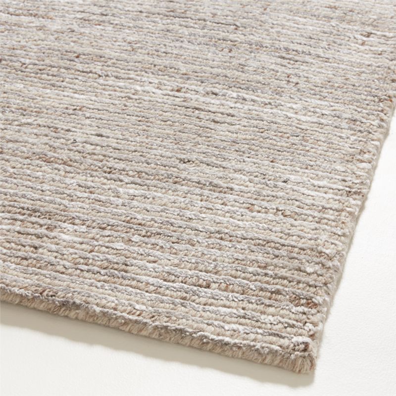 Prague Wool and Viscose Hand-Knotted Ombre Taupe Brown Area Rug 6'x9' - image 5 of 6