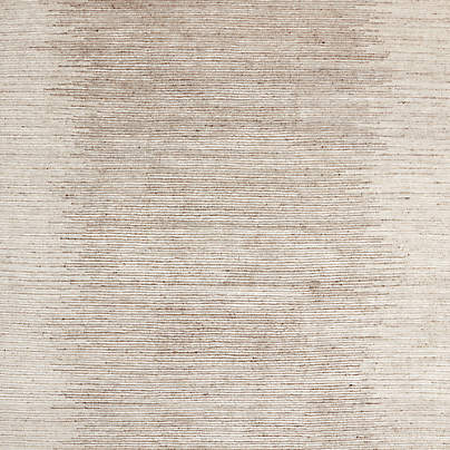 Prague Wool and Viscose Hand-Knotted Ombre Taupe Brown Area Rug 10'x14'