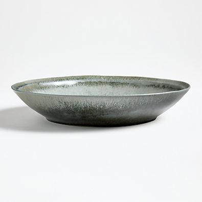 View Prairie Moss Green Recycled Stoneware Serving Bowl details