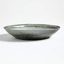 Prairie Moss Green Recycled Stoneware Serving Bowl | Crate & Barrel